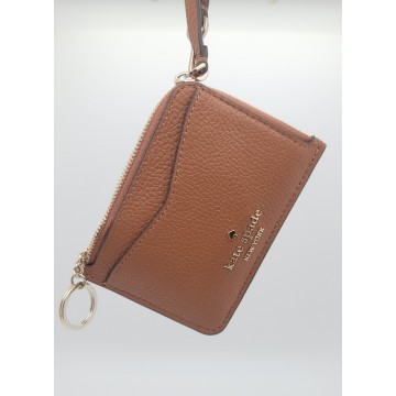現貨** Kate Spade Leila Small Card Holder Wristlet (Brown)