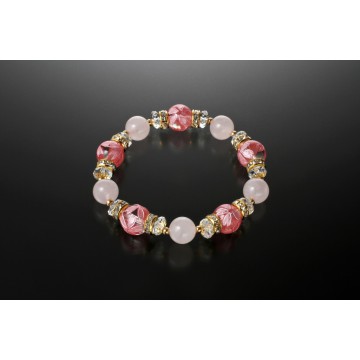 現貨** [日本製造] 玫瑰石英水晶手鏈 (售罄)