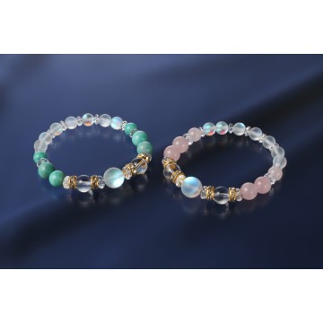 現貨** [日本製造] 亞馬遜石玻璃珠手鏈