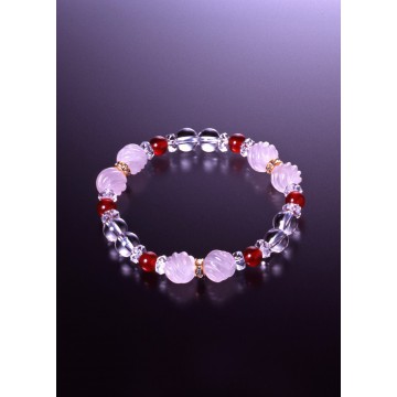 現貨** [日本製造] 玫瑰石英水晶手鏈