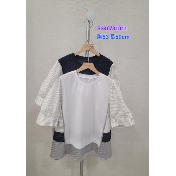 現貨**韓國東大門直送女裝 - 拼布上衣